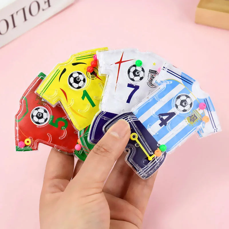 10/20pcs Soccer Maze Toy Football Theme Pinball Game Kids Birthday Party Favors Goody Bag Pinata Fillers Christmas Gift Supplies