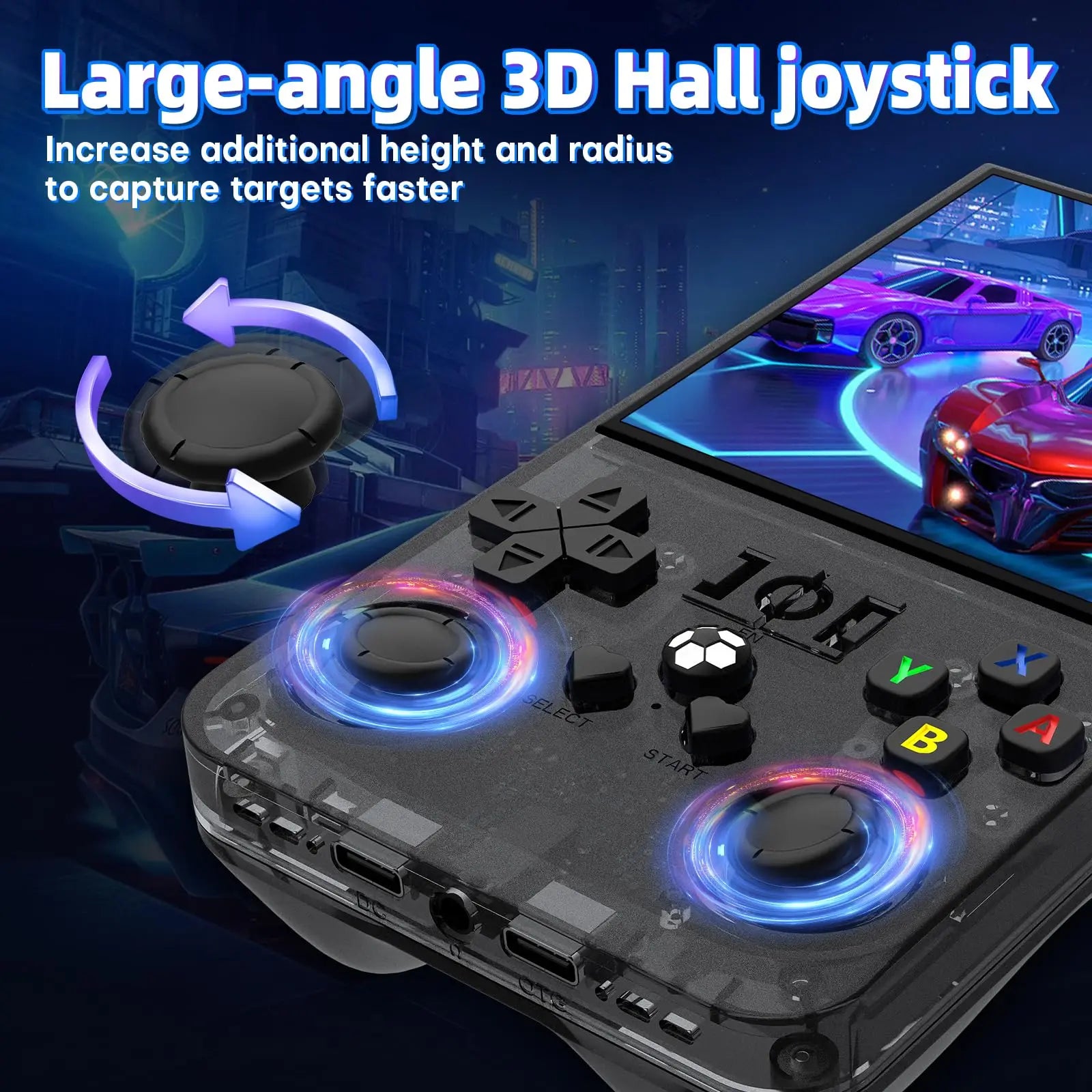 R36MAX Retro Handheld Game Console - 64GB Built-in 18000+ Games, 4.0 Inch IPS Screen, Linux System, 4000mAh Battery, Portable Vi