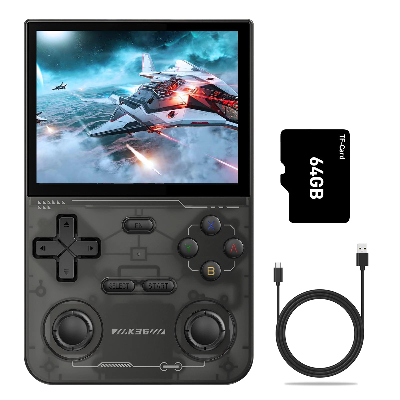 Hot Sale K36 64G Built in 16000+ Games, 3.5-inch Screen Linux System Portable Retro Game Console Pocket Video Player