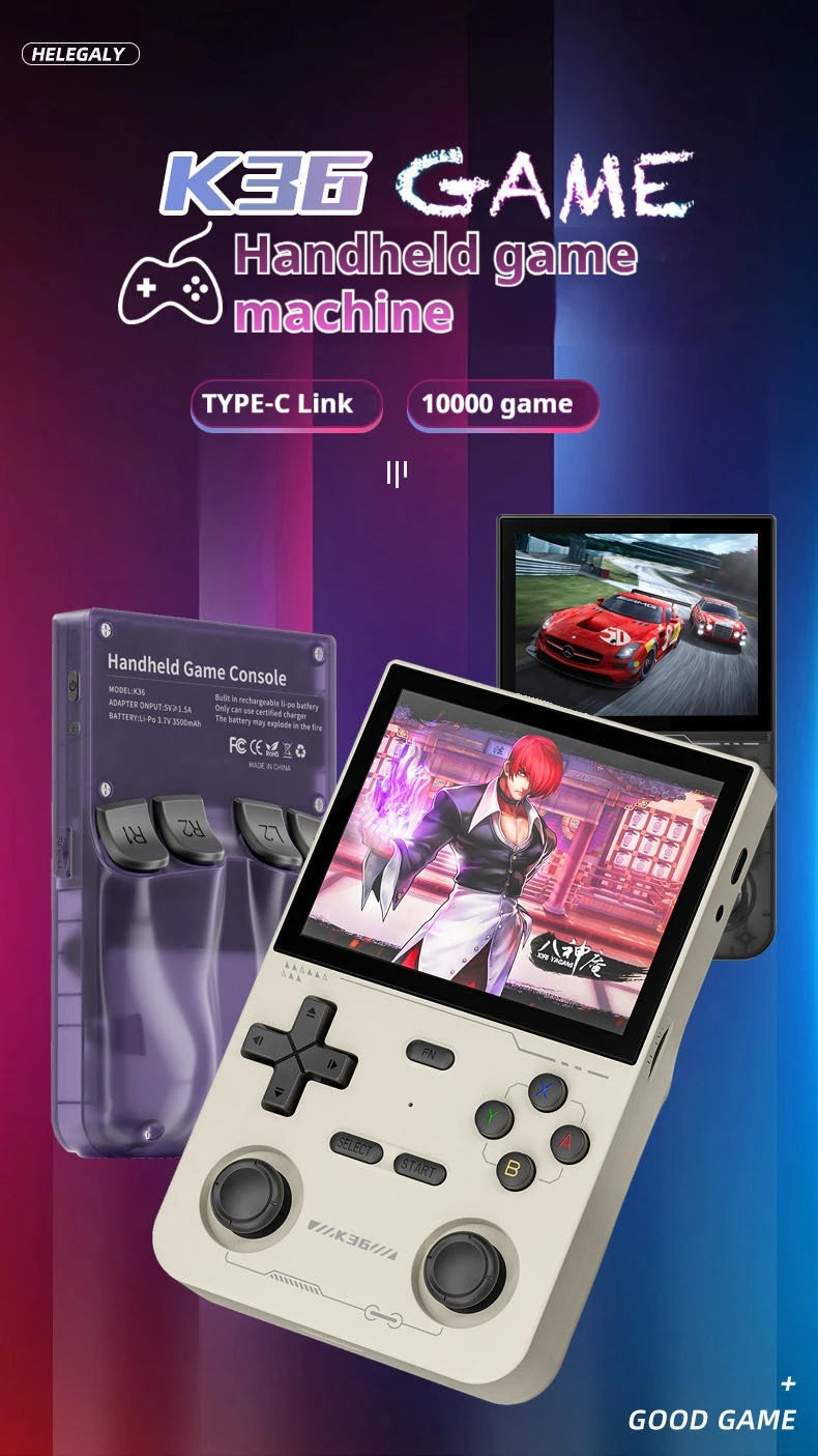 Hot Sale K36 64G Built in 16000+ Games, 3.5-inch Screen Linux System Portable Retro Game Console Pocket Video Player