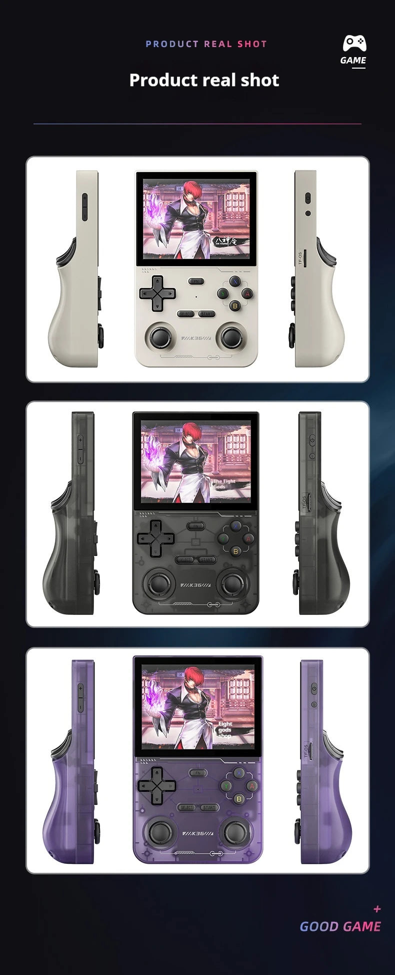 Hot Sale K36 64G Built in 16000+ Games, 3.5-inch Screen Linux System Portable Retro Game Console Pocket Video Player