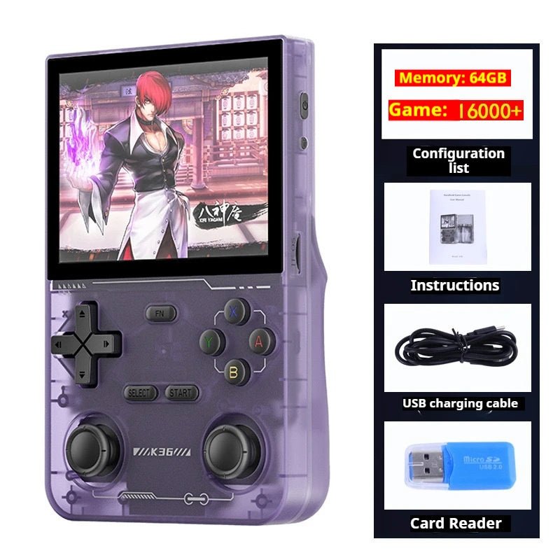 Hot Sale K36 64G Built in 16000+ Games, 3.5-inch Screen Linux System Portable Retro Game Console Pocket Video Player