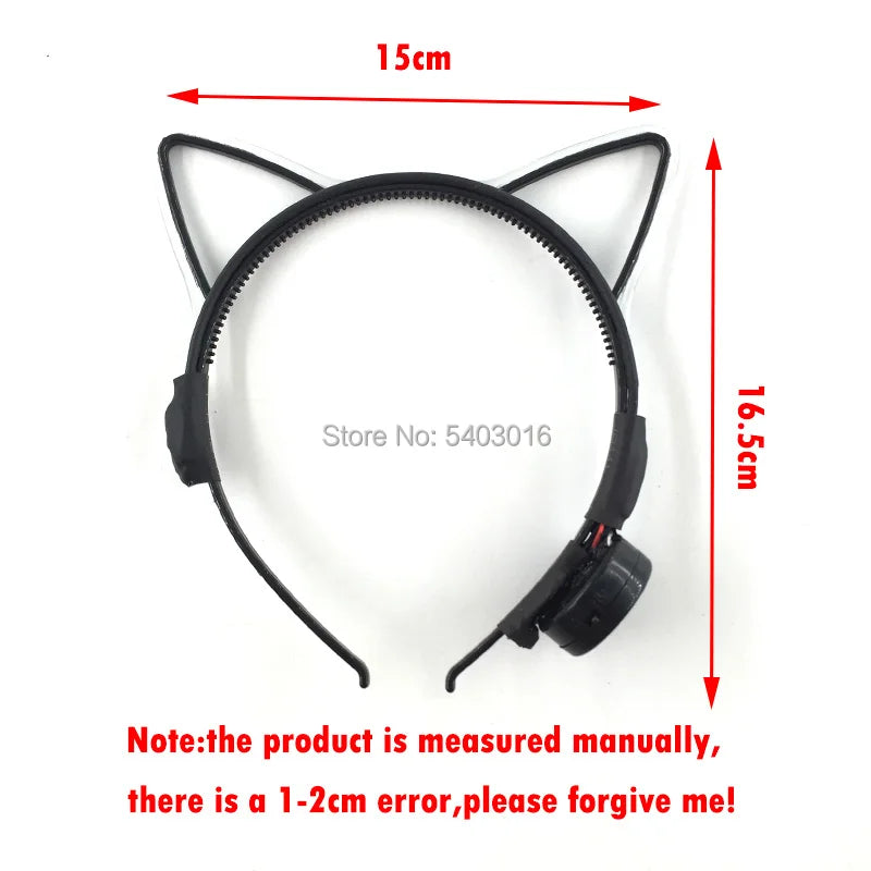 NEW LED Light up Headwear 6 Lighting colors Cat Ear LED Flashing Headband LED Headband Rave Women Girls Glow Party Supplies