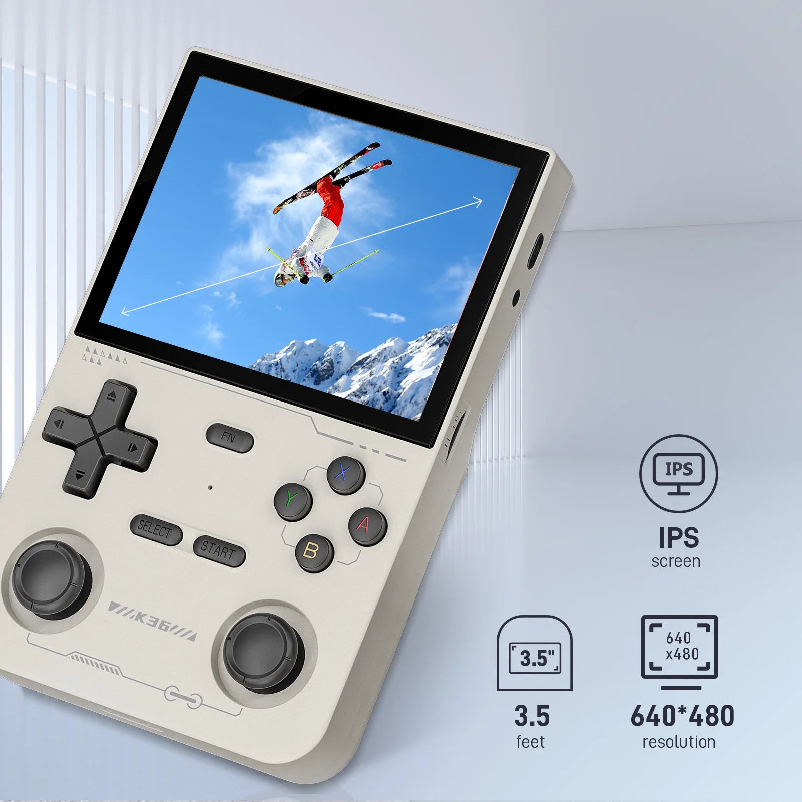 GAMINJA K36 Handheld Game Console 3.5Inch IPS 640x480 Screen Built in 64GB Simulator Games Games Portable Handheld Game Console