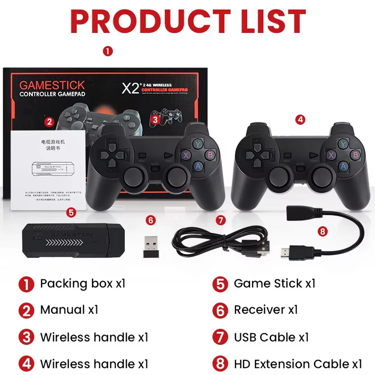X2 Plus GD10 256G 58000 Game 4K Game player 3D HD Retro Video Game Console Wireless Controller TV 50 Emulator For Kids Gifts