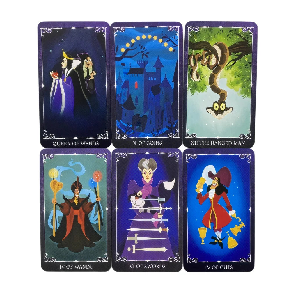 Villains Tarot Decks 78 Cards Divination Meditation Tarot Board Cards, Funning Party Games For Family And Friends Entertainment