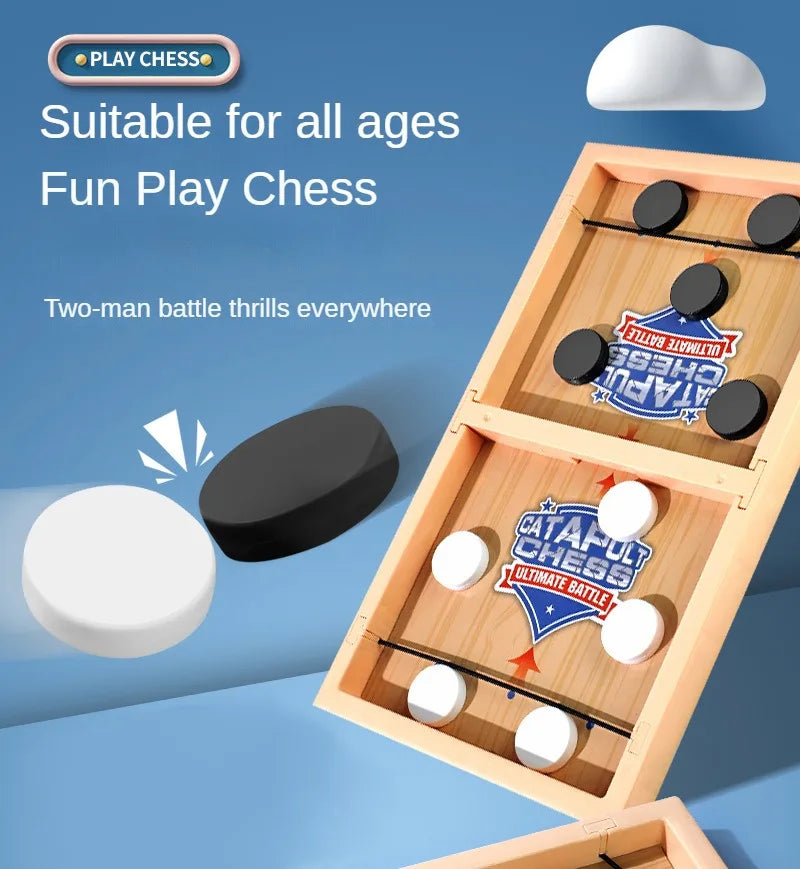 Table Hockey Paced Sling Puck Board Game Fast Sling Puck Winner Party Game Adult Child Family Game Desktop Battle Board Toys