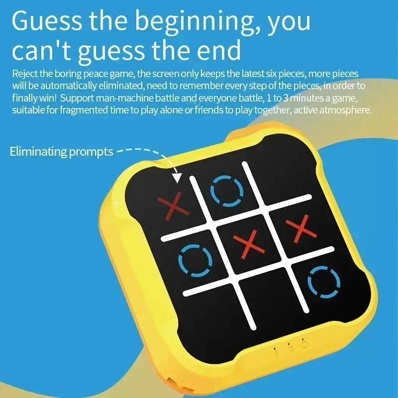 3 in 1 Tic Tac Toe Board Game Children Electronic Toy Gifts Crosses Game Memory Training Portable Travel Games for Kids Adult