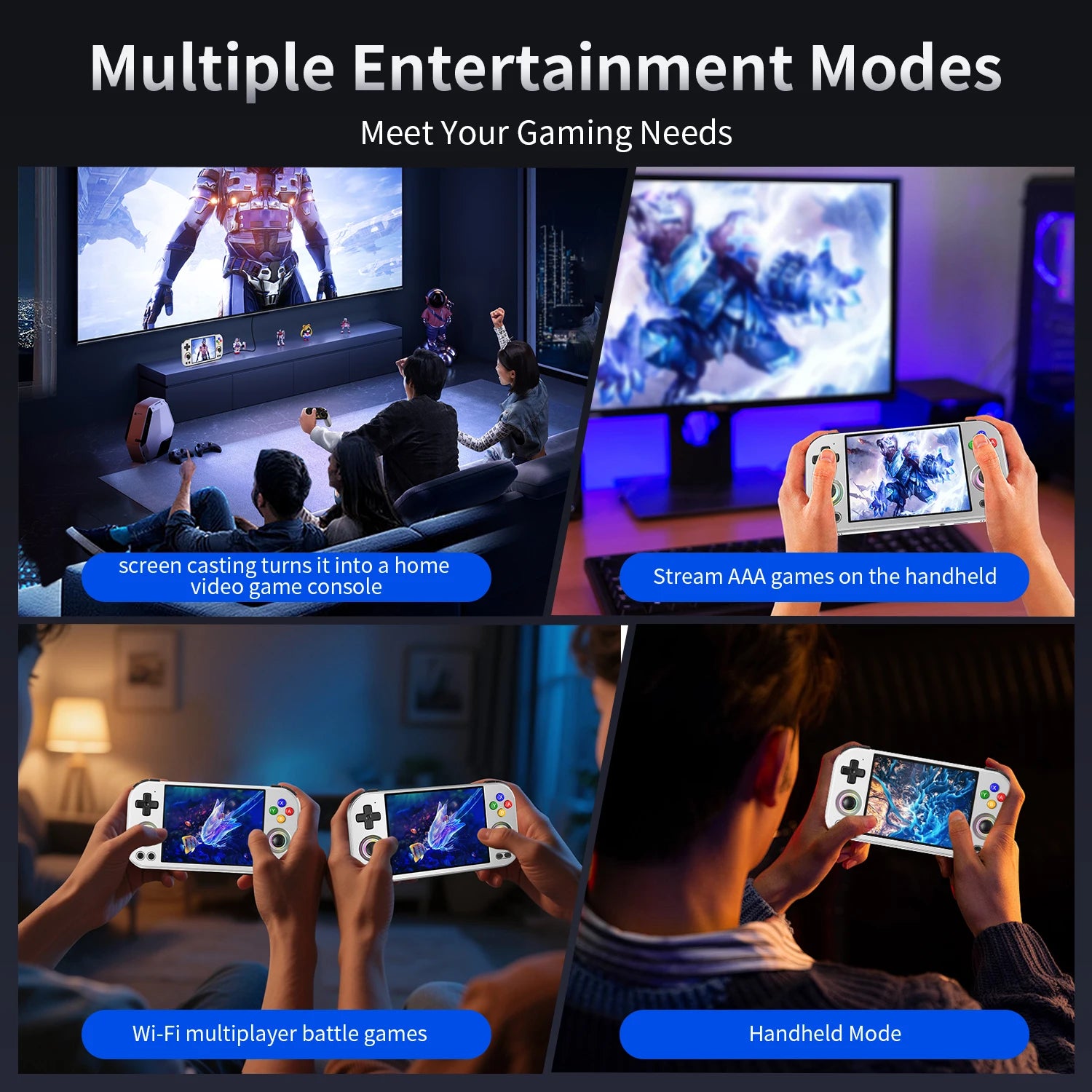 ANBERNIC RG 477M Retro Game Console Android 14 Dimensity 8300 Game Player 4.7-inch LTPS In-Cell Display RGB Hall Joystick RG477M