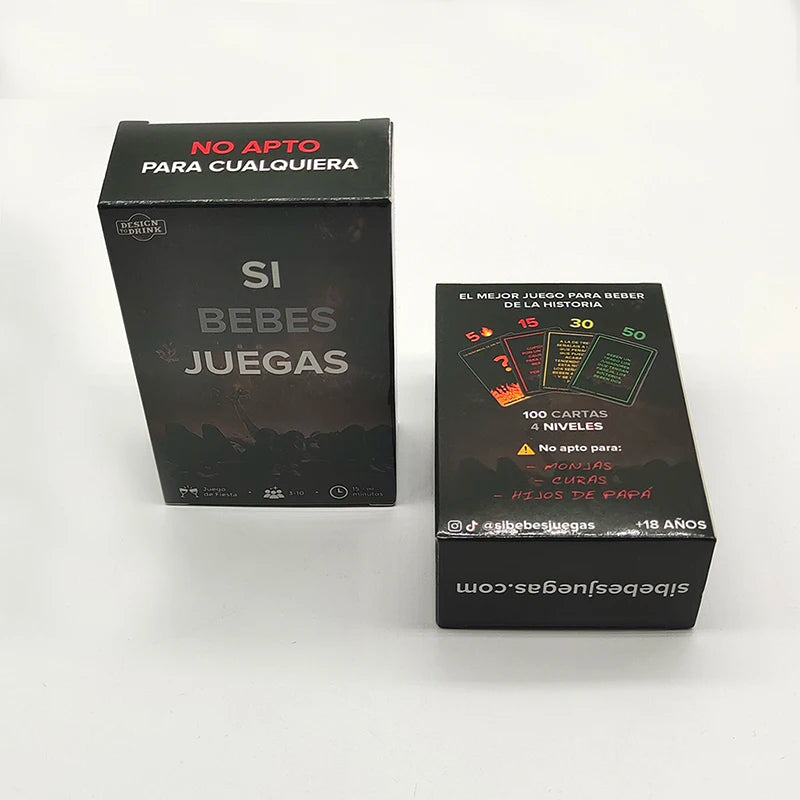 New Arrival Paper Board Game Drinking Cards Game In Spanish Adult Drunk Card For Party