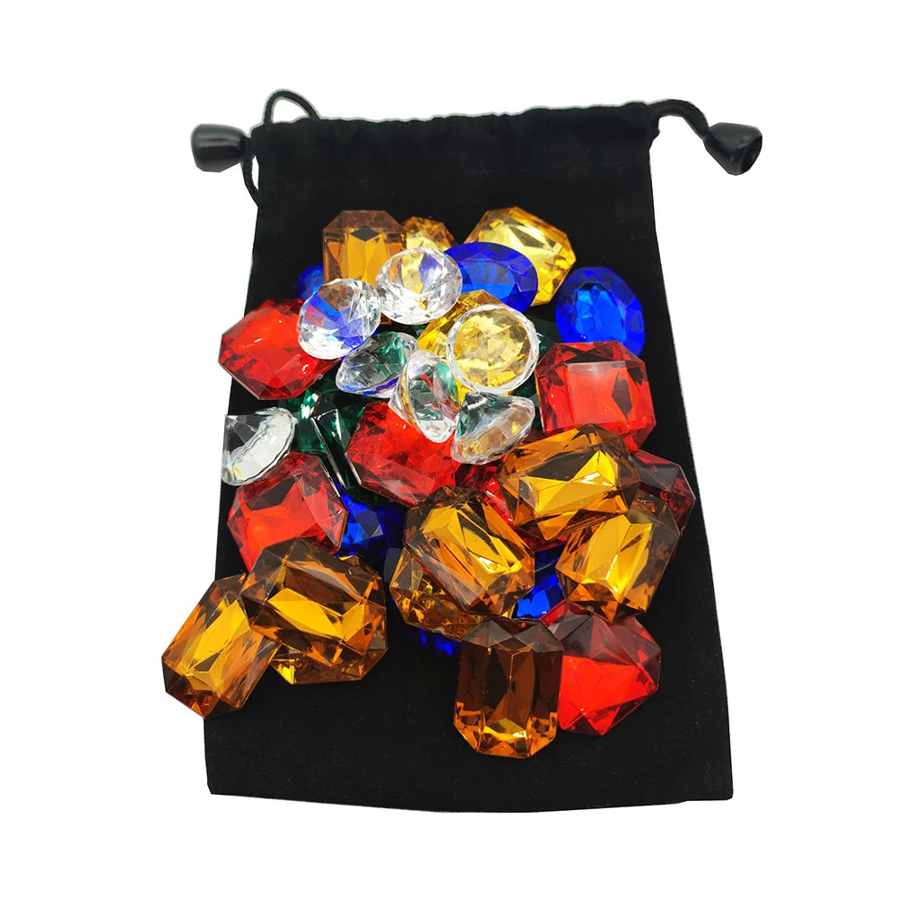 DIY Acrylic jewels Board Game Gemstone Token 40Pcs  adding a touch of luxury to your game board