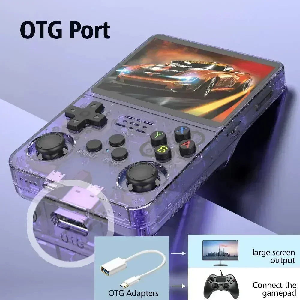 R36S new retro game console 3.5-inch Linux open-source system portable handheld game console with 128GB large memory