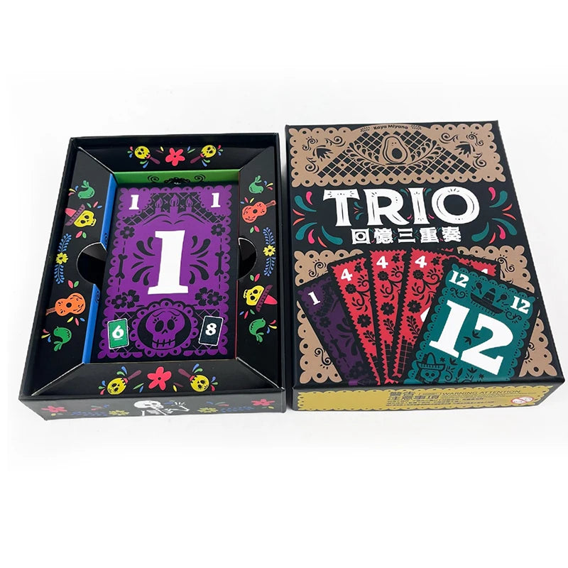Trio Game Strategic Card Board Game for Family Friends Couples Party Fun Interactive Entertainment