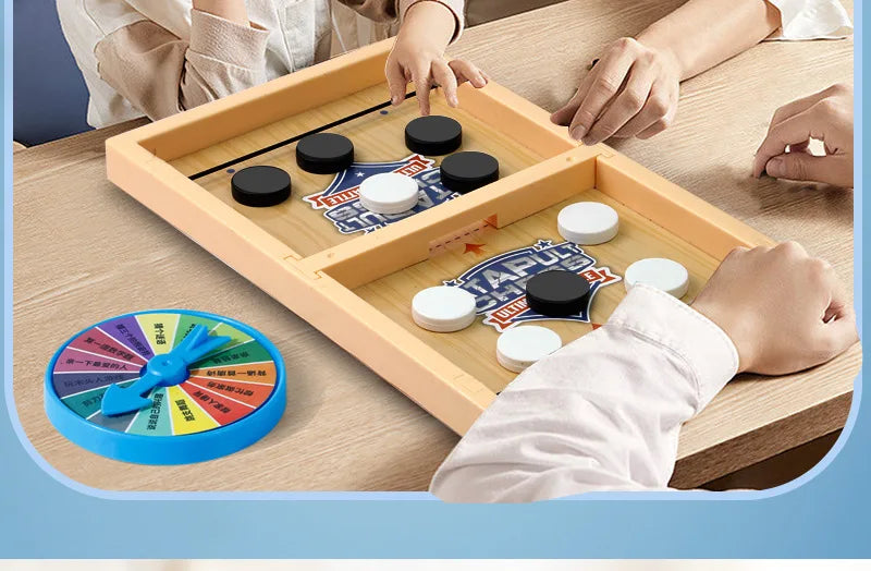 Table Hockey Paced Sling Puck Board Game Fast Sling Puck Winner Party Game Adult Child Family Game Desktop Battle Board Toys
