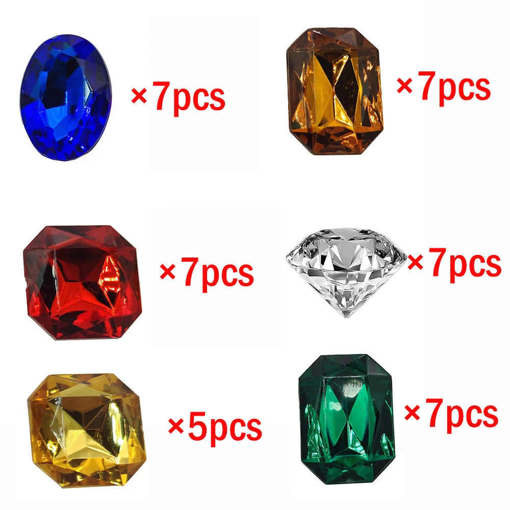 DIY Acrylic jewels Board Game Gemstone Token 40Pcs  adding a touch of luxury to your game board