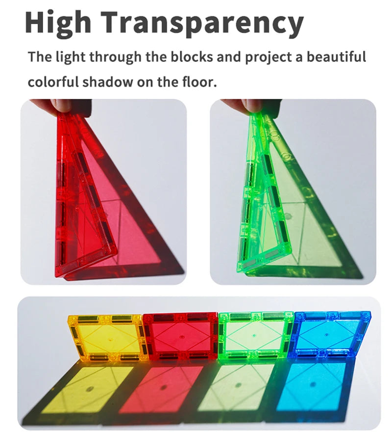 Magplayer Magnetic Building Blocks Construction Set Game Magnet Tiles Children Montessori Educational Toys For Kid Boy Girl Gift
