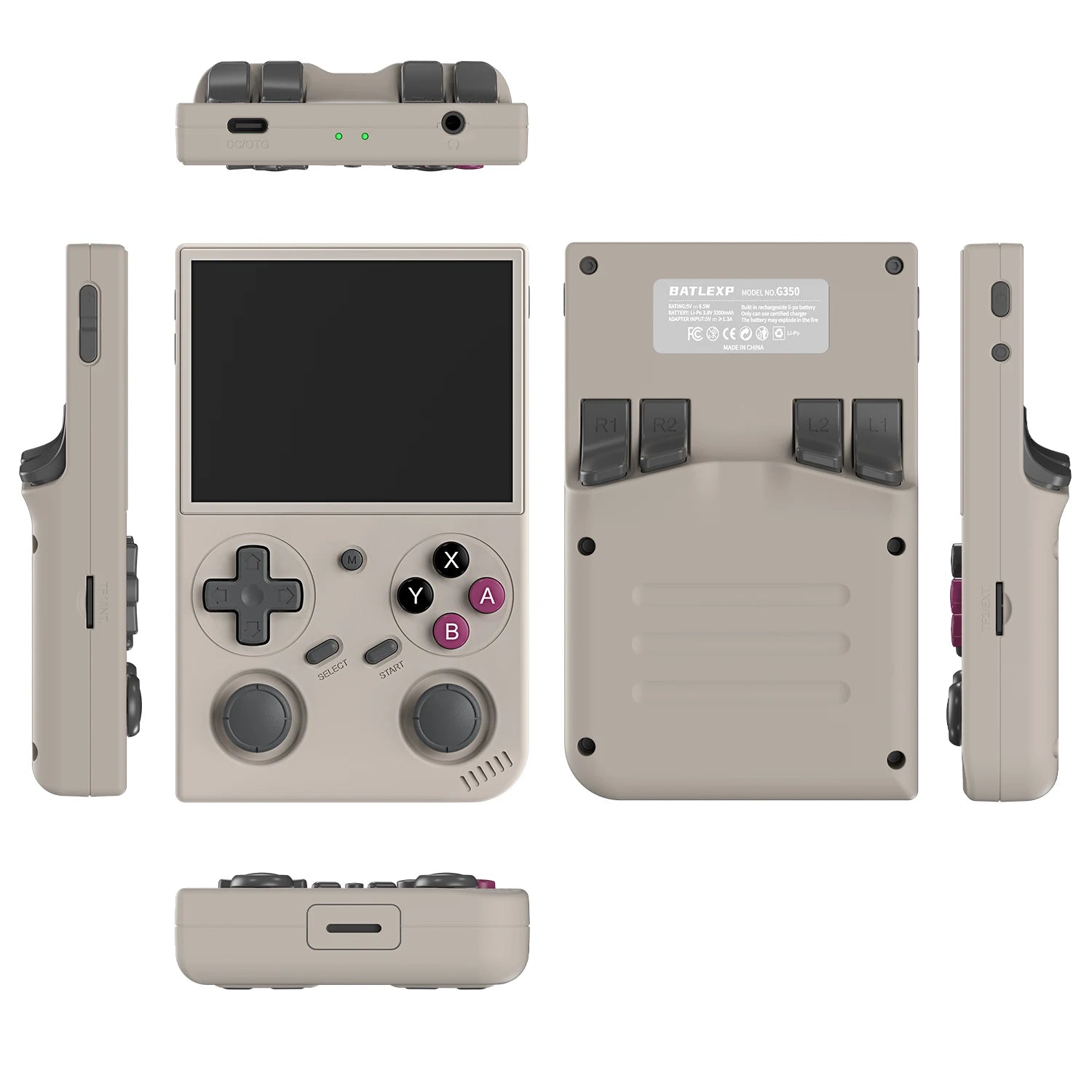 BATLEXP G350 Handheld Game Console 3.5'' IPS Screen Linux System Dual Joystick Vibration Motor Retro Portable Video Console Gift