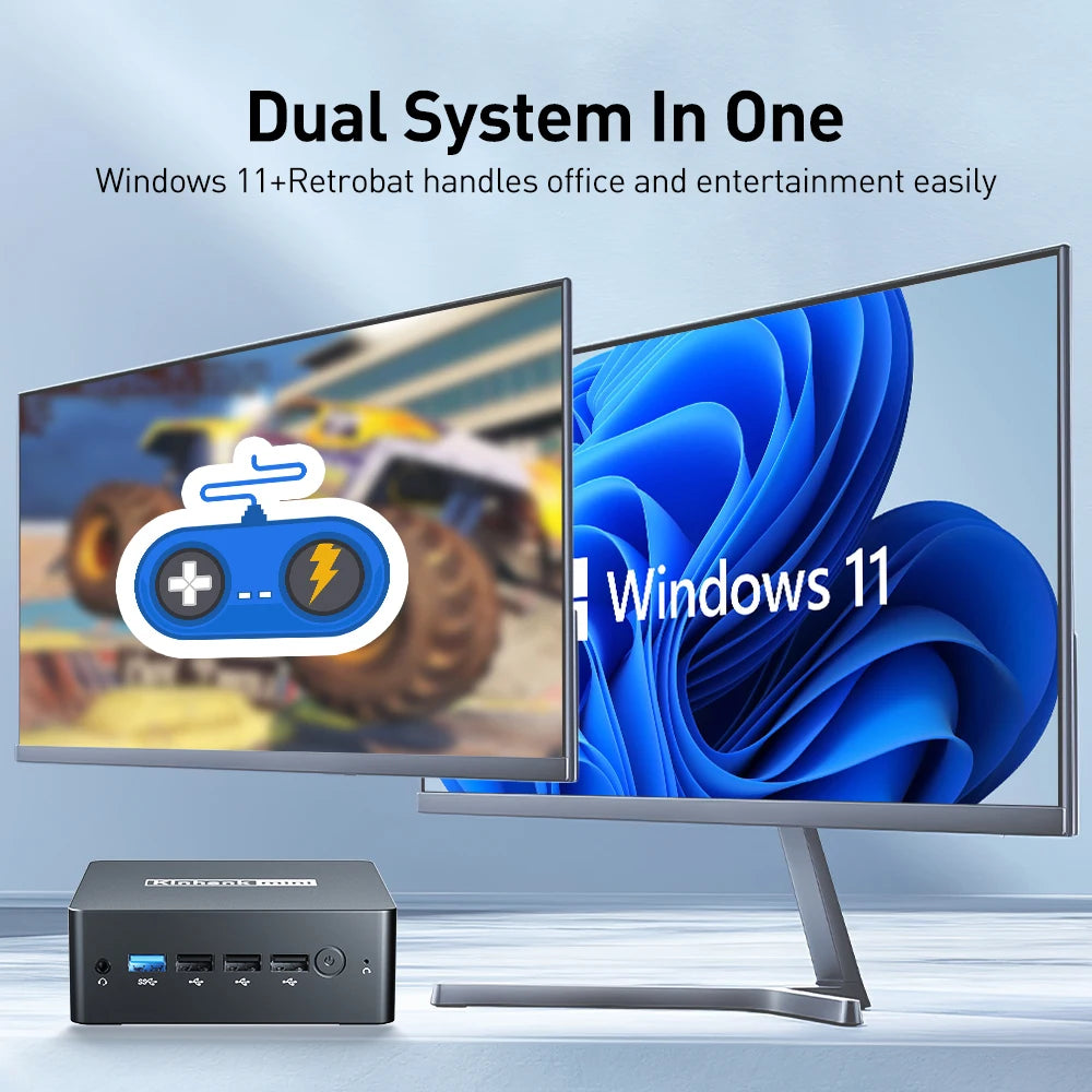 KINHANK Super Console MP100 8GB DDR5 Windows11 Video Game Console 60000+ games 70+Emulators, for SS/WII/GC/MAME/PS3/PS2/Arcade