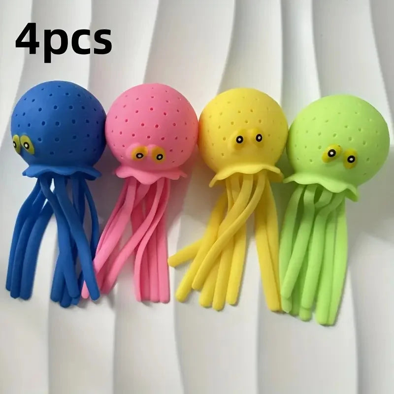 2/4Pcs Playful Octopus Squirting Water when Pinched Toy Novel and Interesting Interactive Game Perfect for Festive Parties Funny