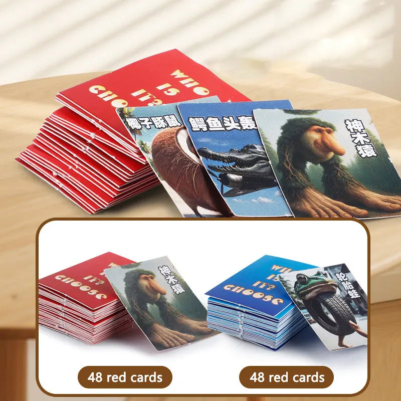 98pcs/Set Italian Brainrot Puzzle card game Tung Tung Sahur Tralalero Tralala Bombardino Crocodilo cards Toy Gift