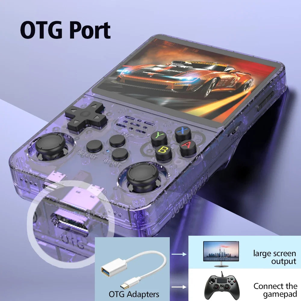 R36S Retro Handheld Video Game Console Linux System 3.5 Inch IPS Screen R35s Pro Portable Pocket Video Player 128GB Games