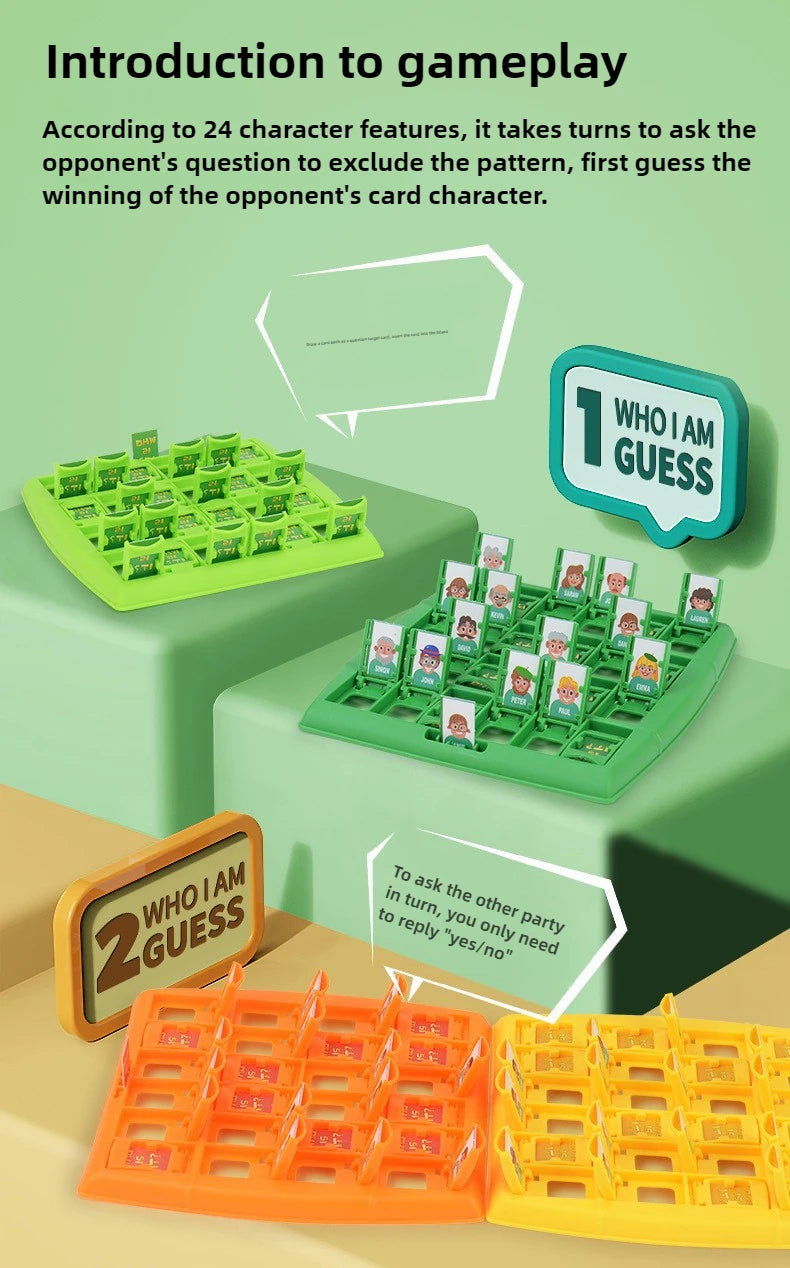 Head Game with Logical Thinking Puzzle Toy, Children's Parent-Child, Guess Who I Am Board Game Board Game