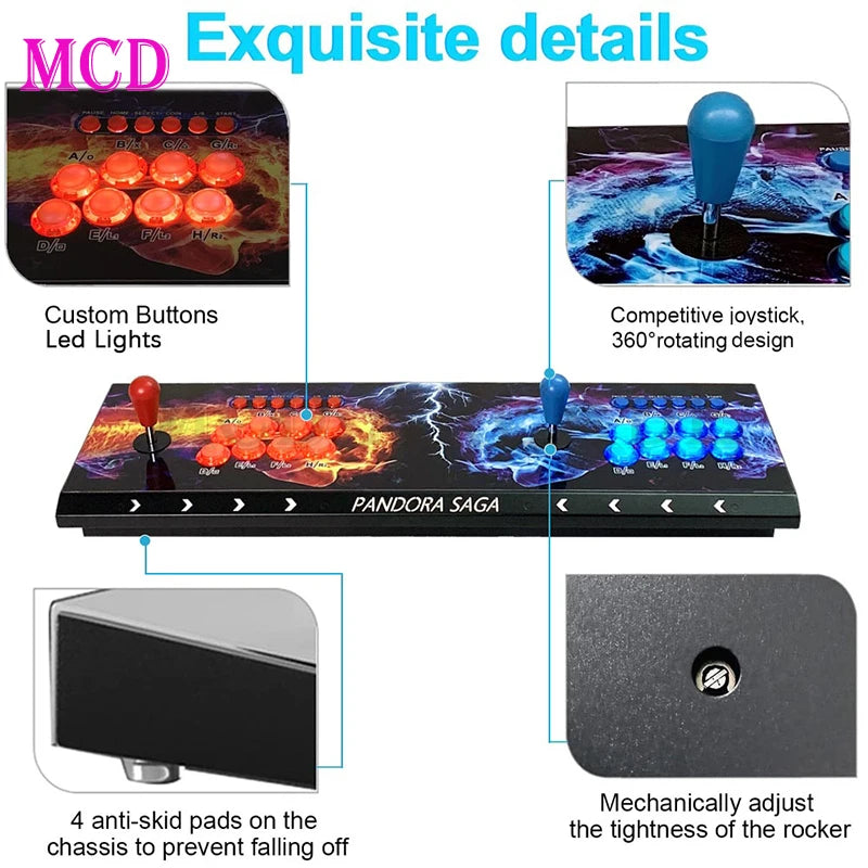 Retro Arcade 3D Pandora's Box EX WIFI8000 10888 in 1 Save Function Multiplayer Support Add Game 4 Players for Gaming Cabinet