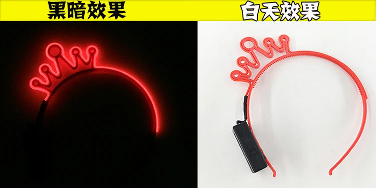 NEW LED Light up Headwear 6 Lighting colors Cat Ear LED Flashing Headband LED Headband Rave Women Girls Glow Party Supplies