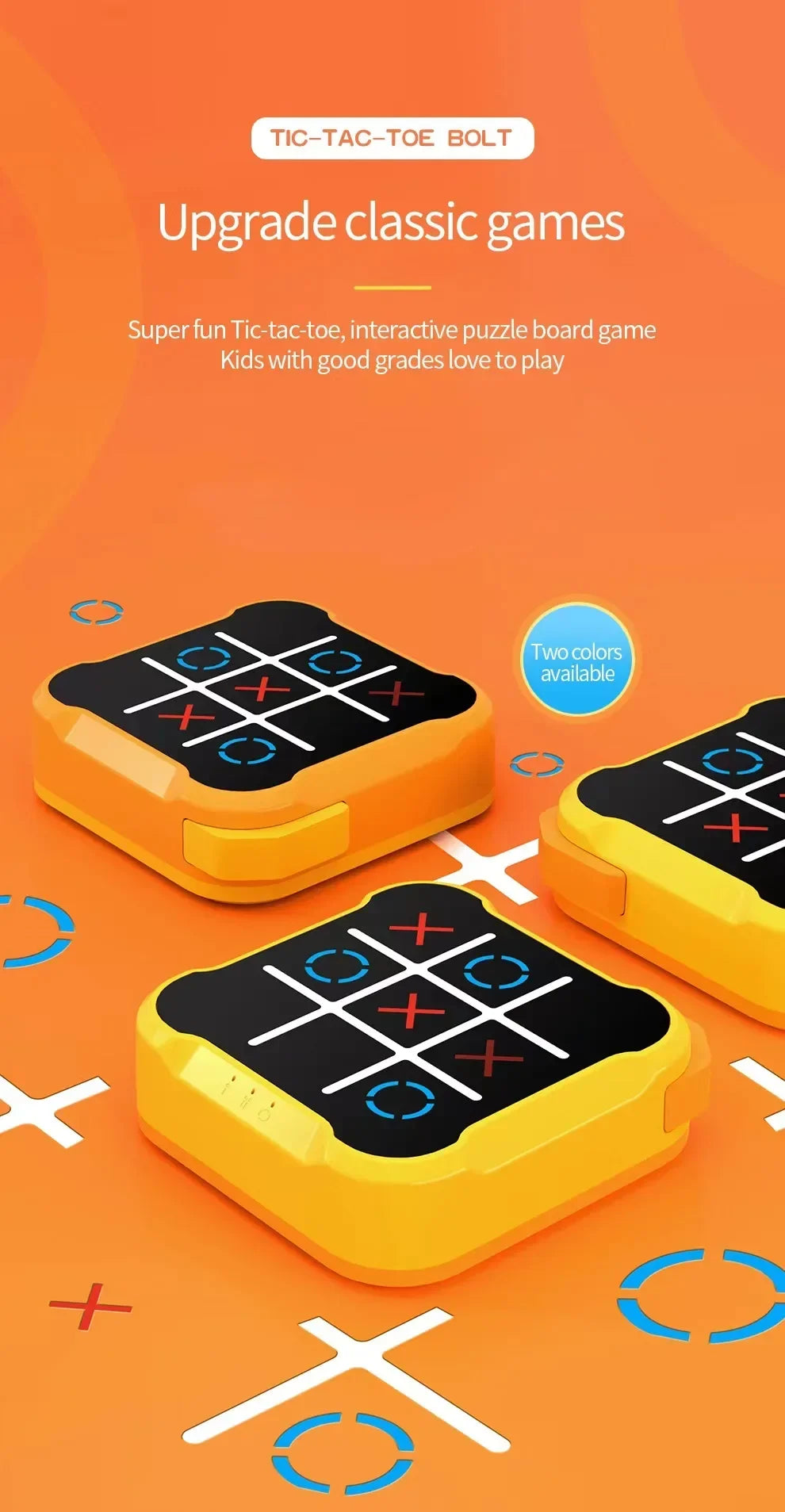 3 in 1 Tic Tac Toe Board Game Children Electronic Toy Gifts Crosses Game Memory Training Portable Travel Games for Kids Adult