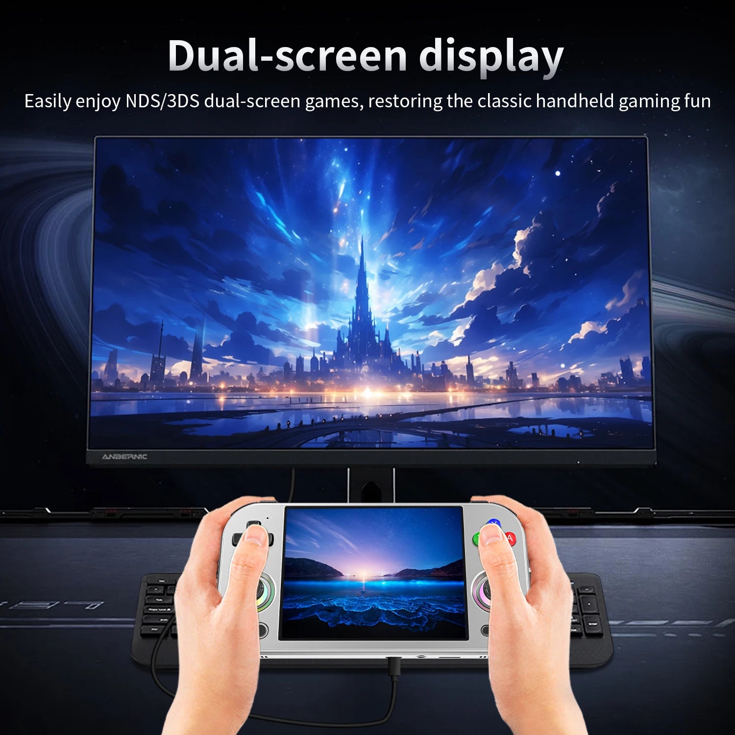 ANBERNIC RG 477M Retro Game Console Android 14 Dimensity 8300 Game Player 4.7-inch LTPS In-Cell Display RGB Hall Joystick RG477M
