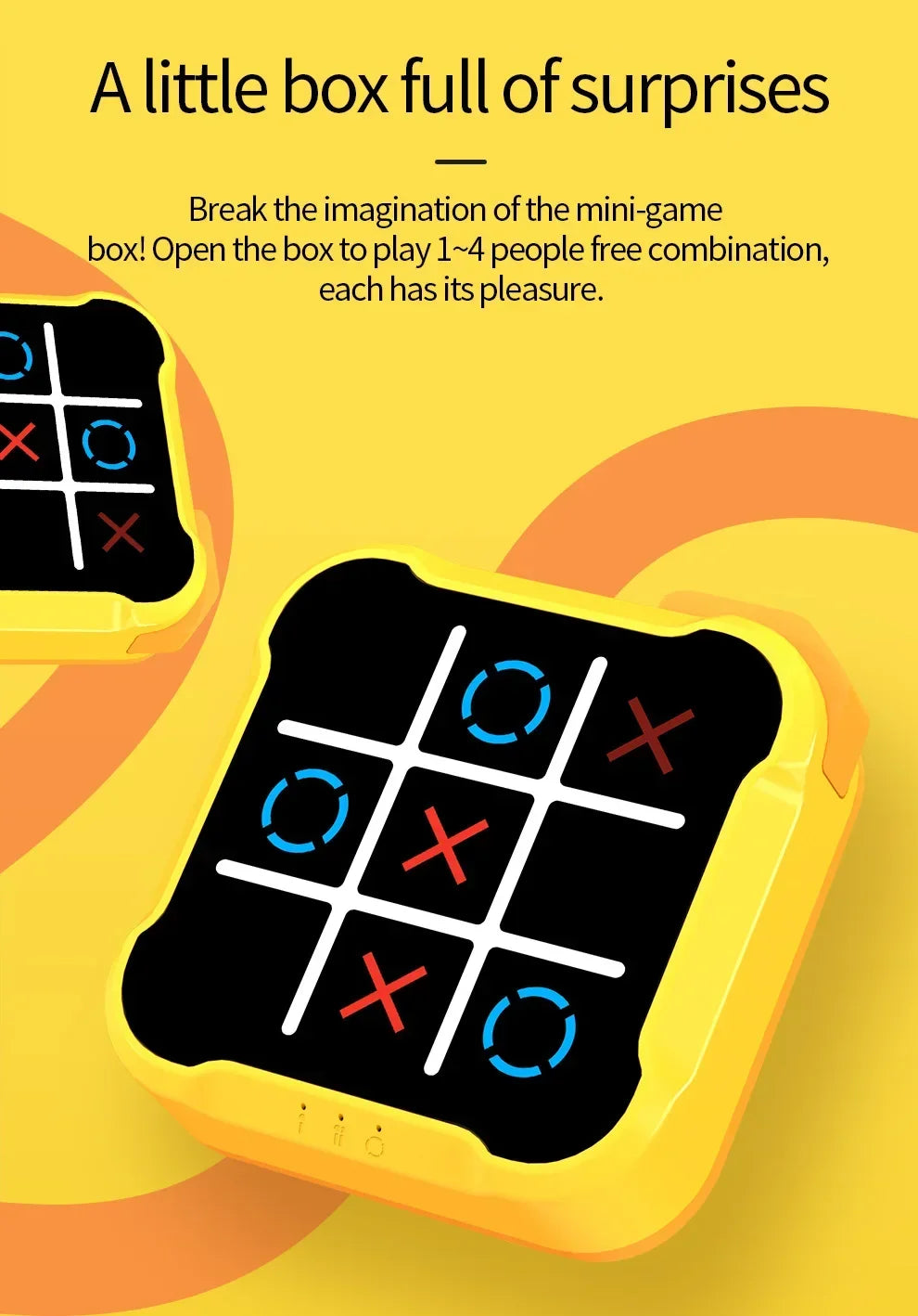 3 in 1 Tic Tac Toe Board Game Children Electronic Toy Gifts Crosses Game Memory Training Portable Travel Games for Kids Adult