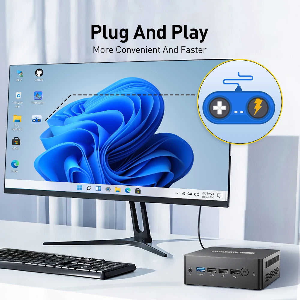 KINHANK Super Console MP100 8GB DDR5 Windows11 Video Game Console 60000+ games 70+Emulators, for SS/WII/GC/MAME/PS3/PS2/Arcade