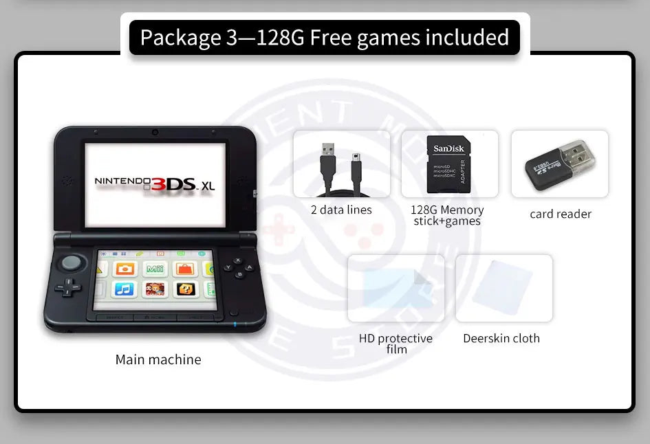Original / Refuebished 3DSXL 3DSLL console handheld game console free games    pokemon sun/moon