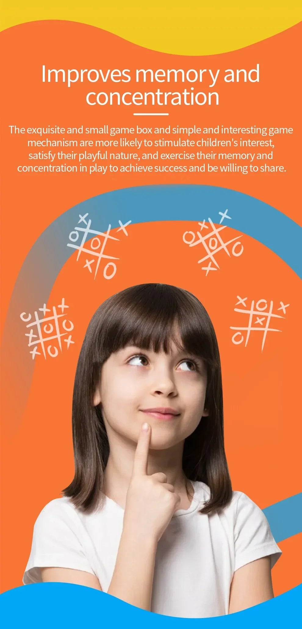 3 in 1 Tic Tac Toe Board Game Children Electronic Toy Gifts Crosses Game Memory Training Portable Travel Games for Kids Adult
