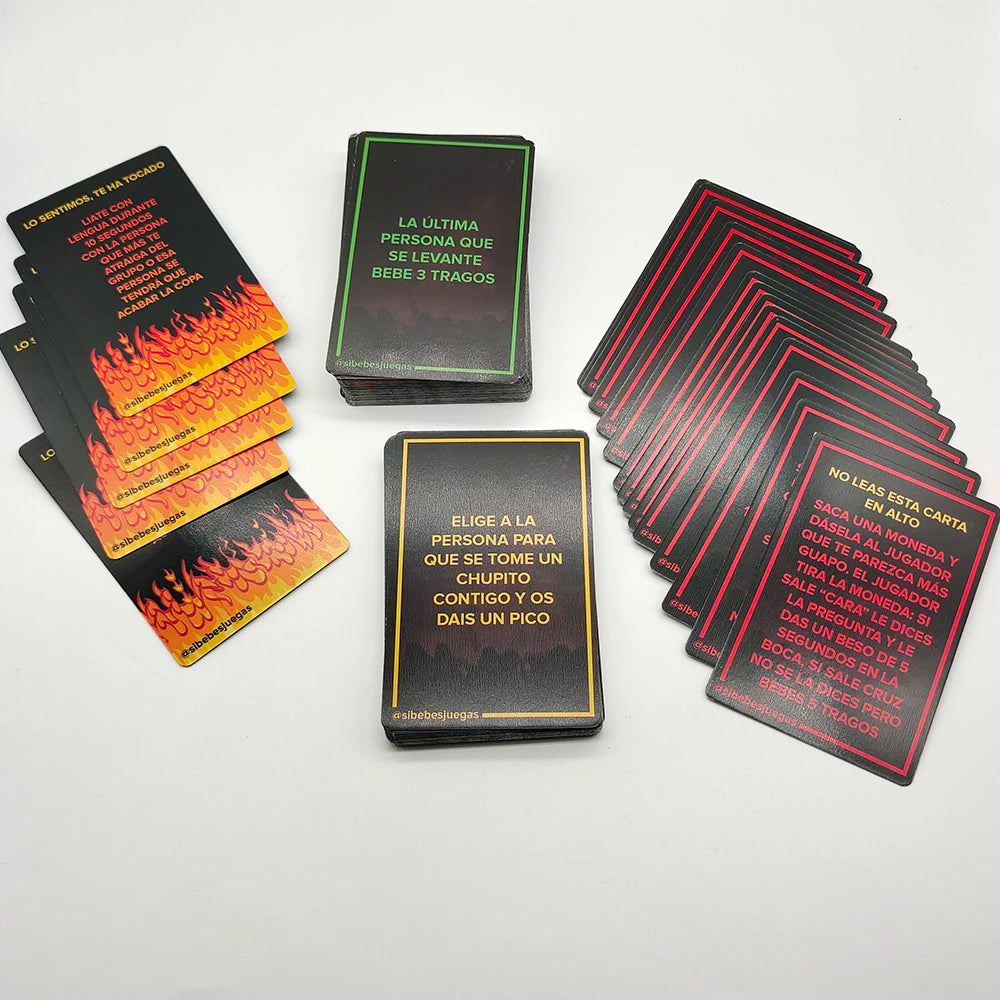 New Arrival Paper Board Game Drinking Cards Game In Spanish Adult Drunk Card For Party