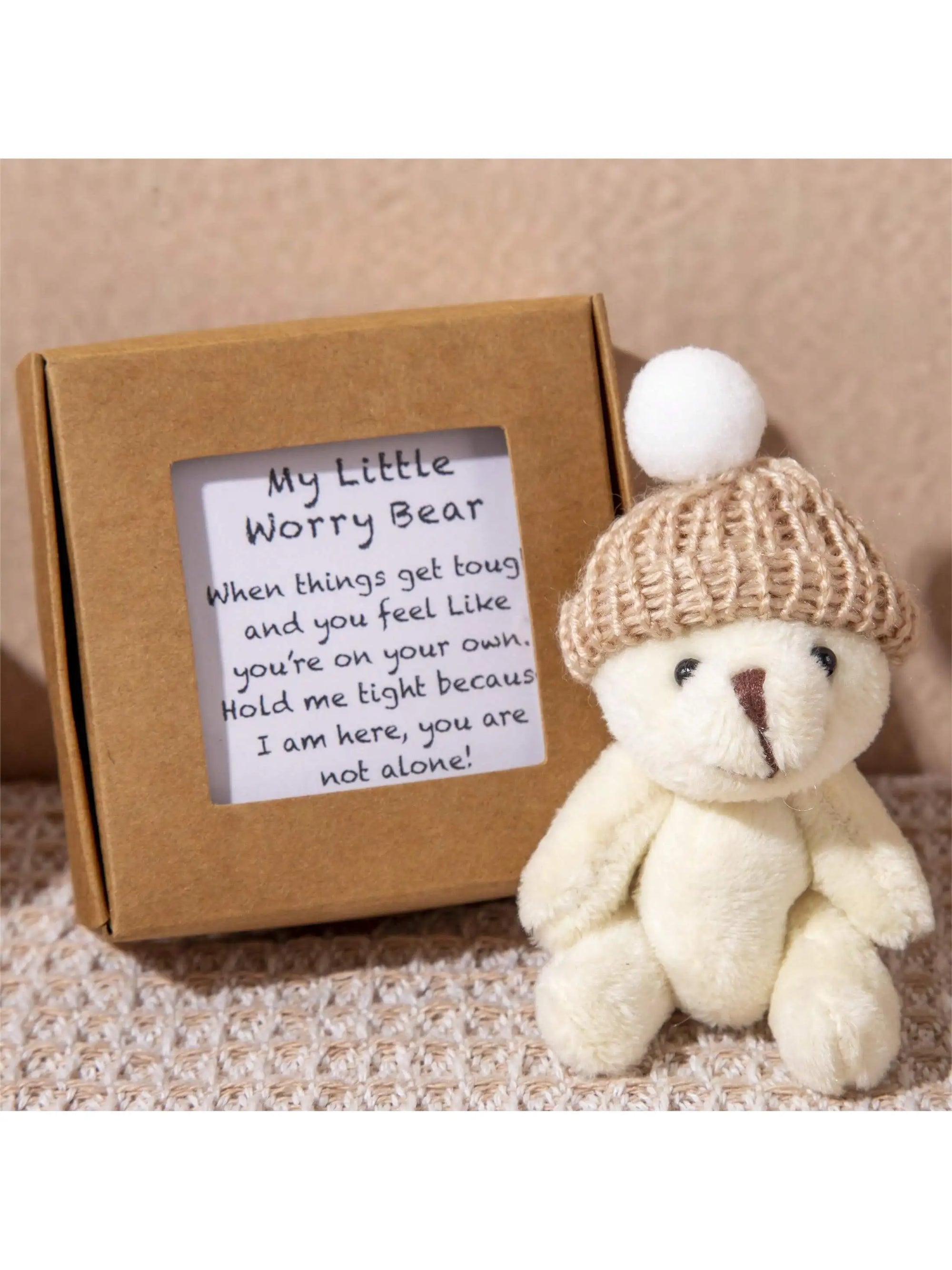 Pocket Teddy Bear Mini Plush Bears In Box, Little Pocket Bears With Inspirational Card, Sympathy Gifts For Graduation Birth
