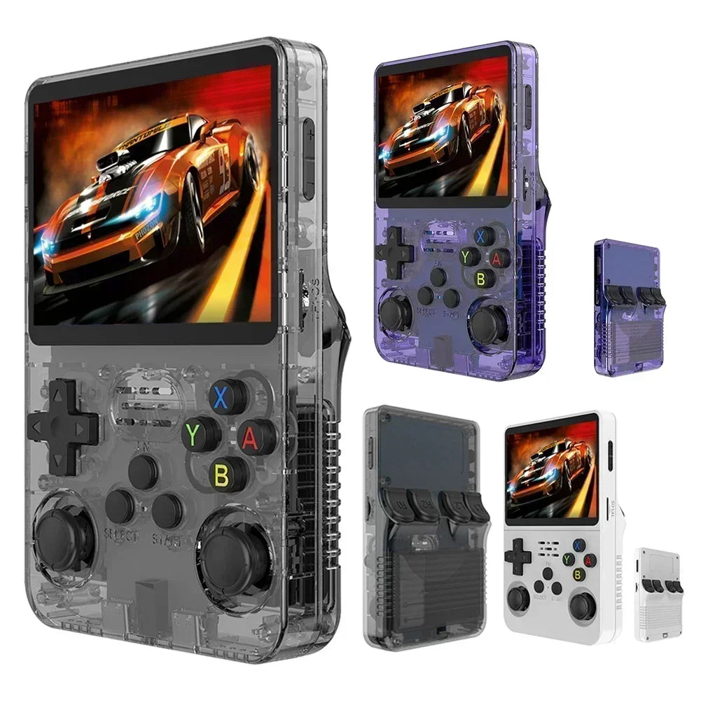 R36S new retro game console 3.5-inch Linux open-source system portable handheld game console with 128GB large memory