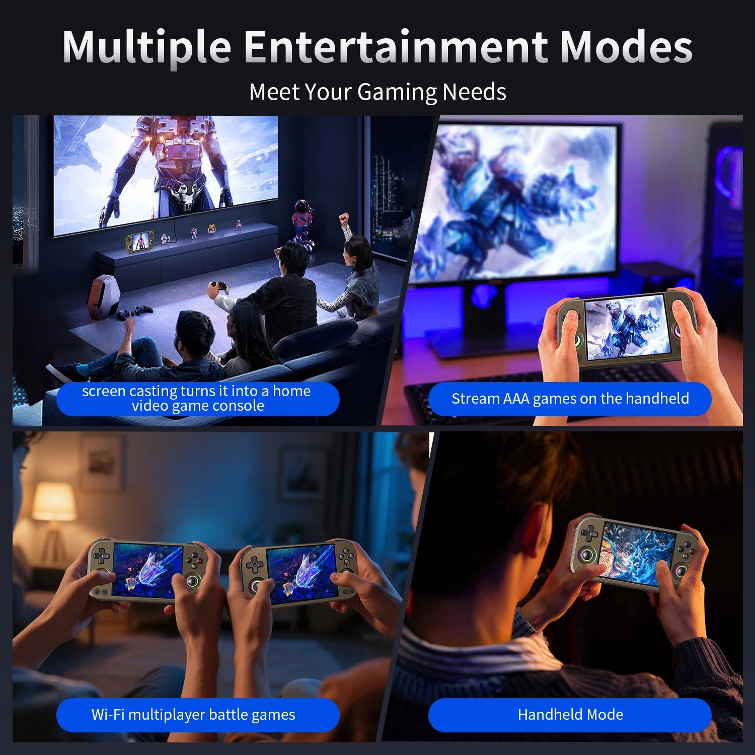 ANBERNIC RG 477M Retro Game Console Android 14 Dimensity 8300 Game Player 4.7-inch LTPS In-Cell Display RGB Hall Joystick RG477M