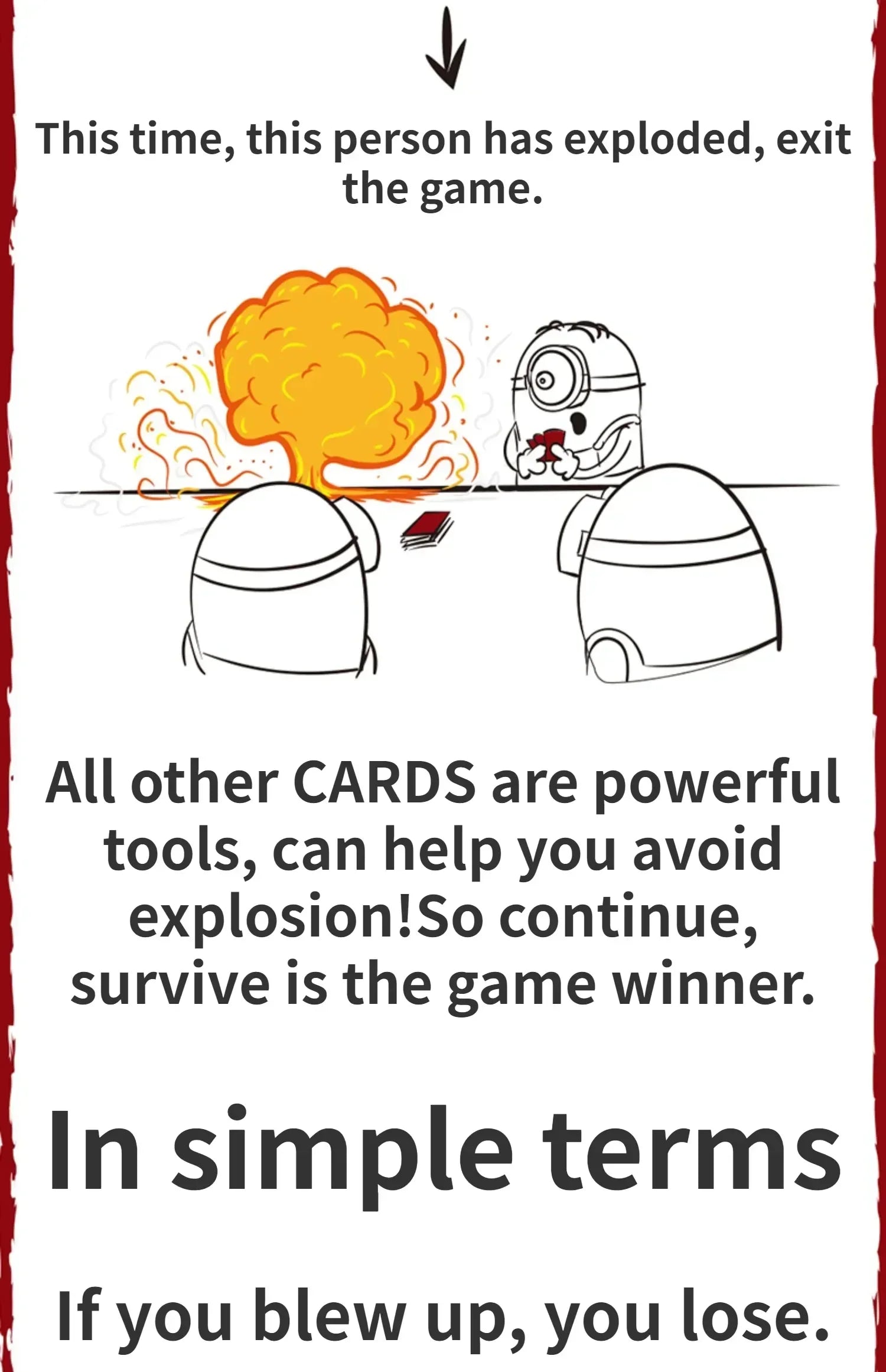 Exploding Minions Exploding Cat Series English Version Board Game Friends Casual Gathering Card Multiplayer Game Collection Gift