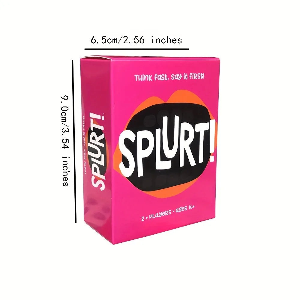 Splurt Card Game Splurt! Portable Party Card Game Think Fast Say it First Pink