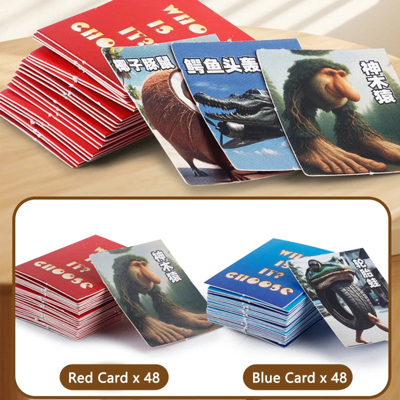 Italian Brainrot Guess Who I Am Game Tungtungtung Sahur Tralarero Tralala AI Abstract Puzzle Board Game Parent-child Interactive