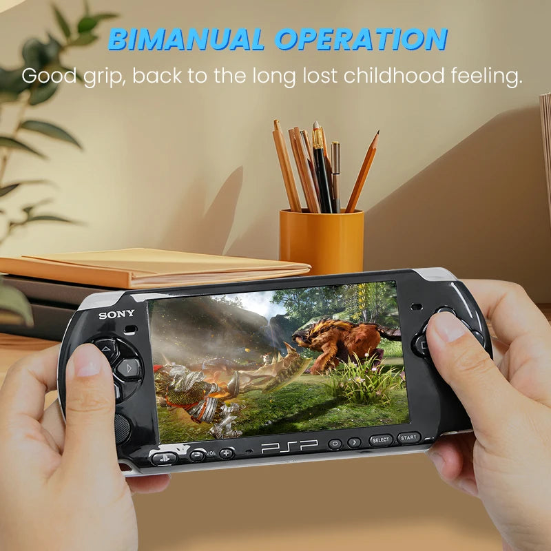 100% Original Sony psp 3000 (PSP-3006) PIANO BLACK PSP3000 Game Console PlayStation Handheld GBA Arcade Game Console (Gift Game)