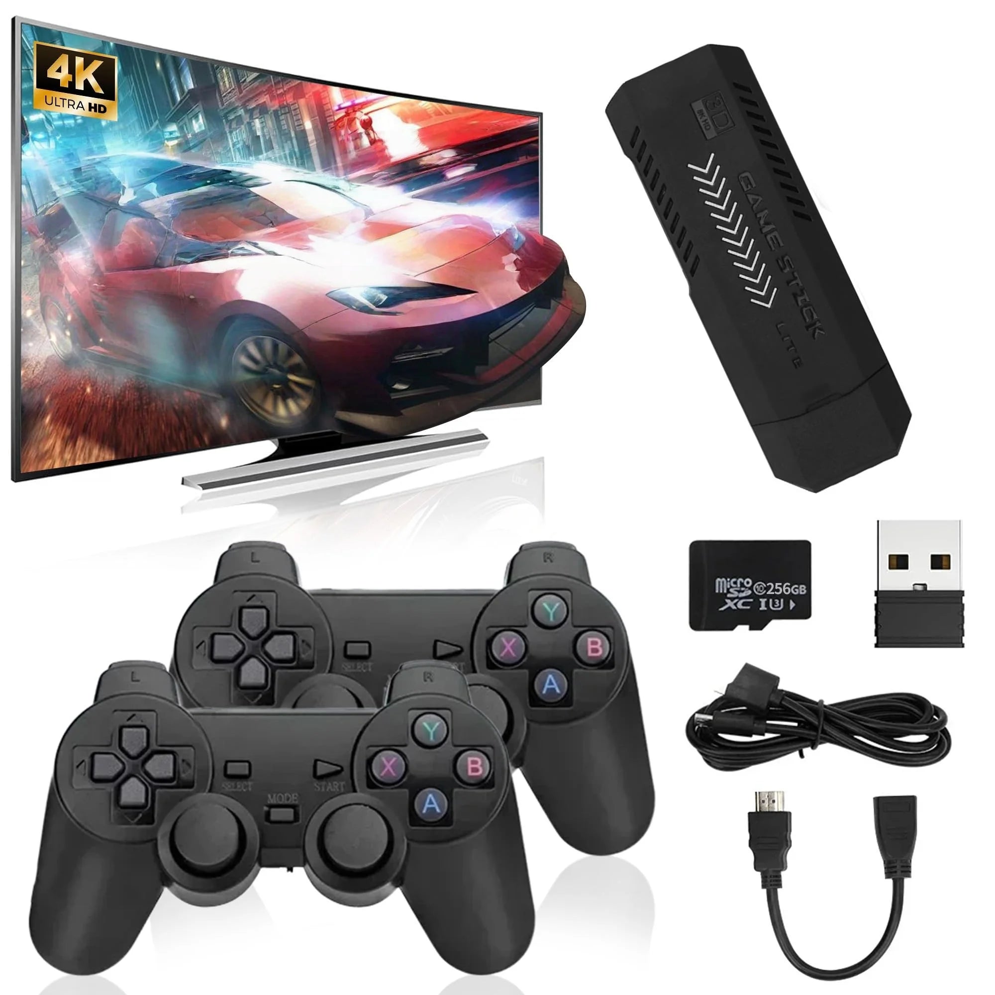 2025 New Retro Game Console, Nostalgia Gaming Stick, Classic Video Games with 4K HD, 20,000+ Games, Upgraded Dual 2.4G Wireless