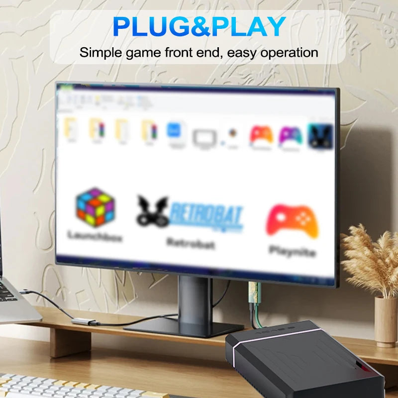 PEAPRIT 12TB Gaming HDD with Hyperspin Launchbox Retrobat Playnite 10K+ Retro Video Games Console for PS3/PS2/PS/Wii/WIIU/SWITCH