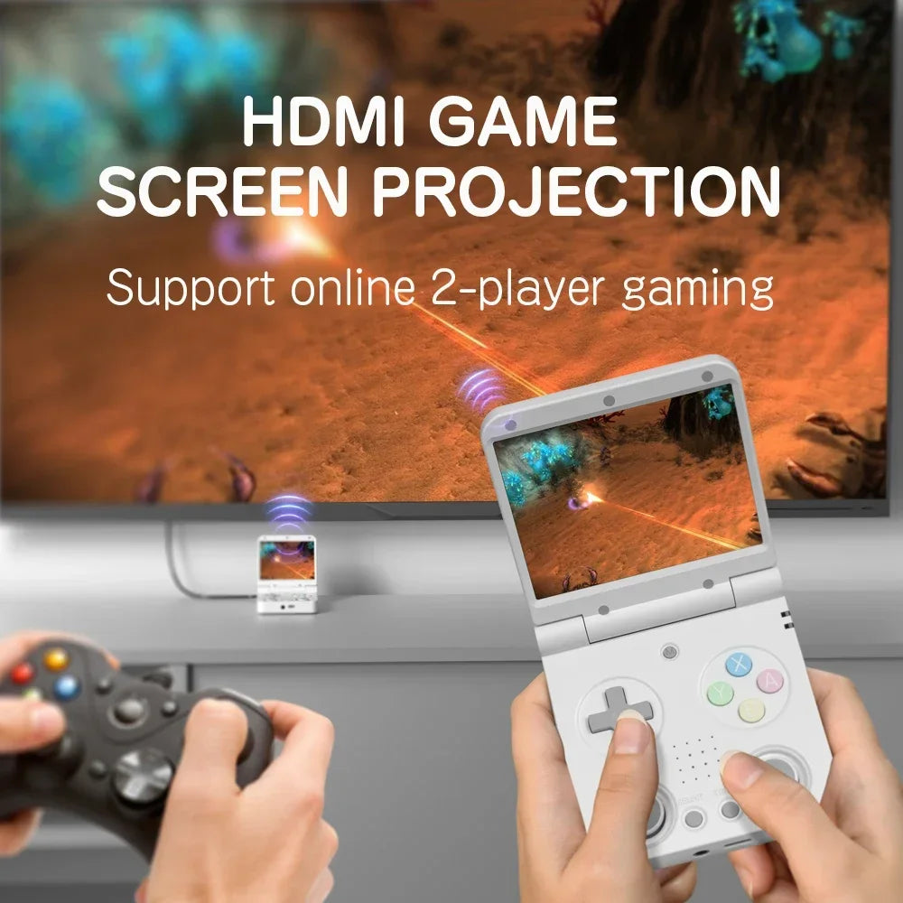 MIYOO Flip V2 Handheld Game Players 3.5''IPS Screen Linux System Onion OS Video Game Consoles Free Storage Bag Gamer Gift Gaming