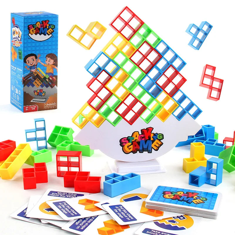 48-64PCS Balances Stacking Board Games Kids Adults Tower Block Toys For Family Parties Travel Games Kid Desktop Party Toy Gifts