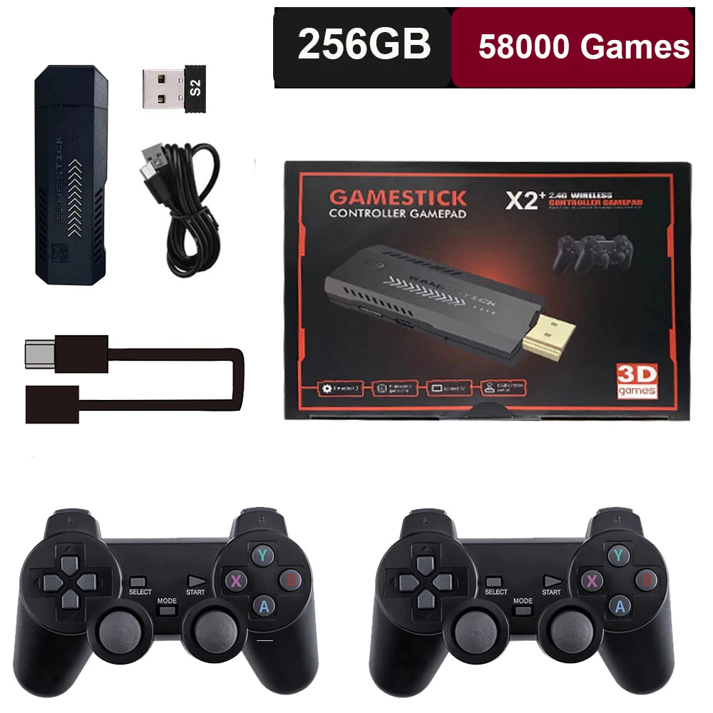 X2 Plus GD10 256G 58000 Game 4K Game player 3D HD Retro Video Game Console Wireless Controller TV 50 Emulator For Kids Gifts