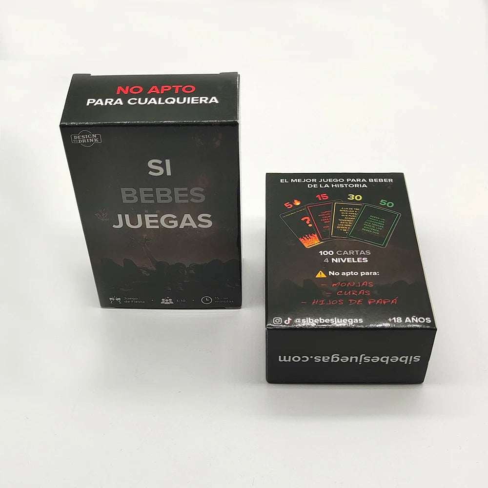 New Arrival Paper Board Game Drinking Cards Game In Spanish Adult Drunk Card For Party