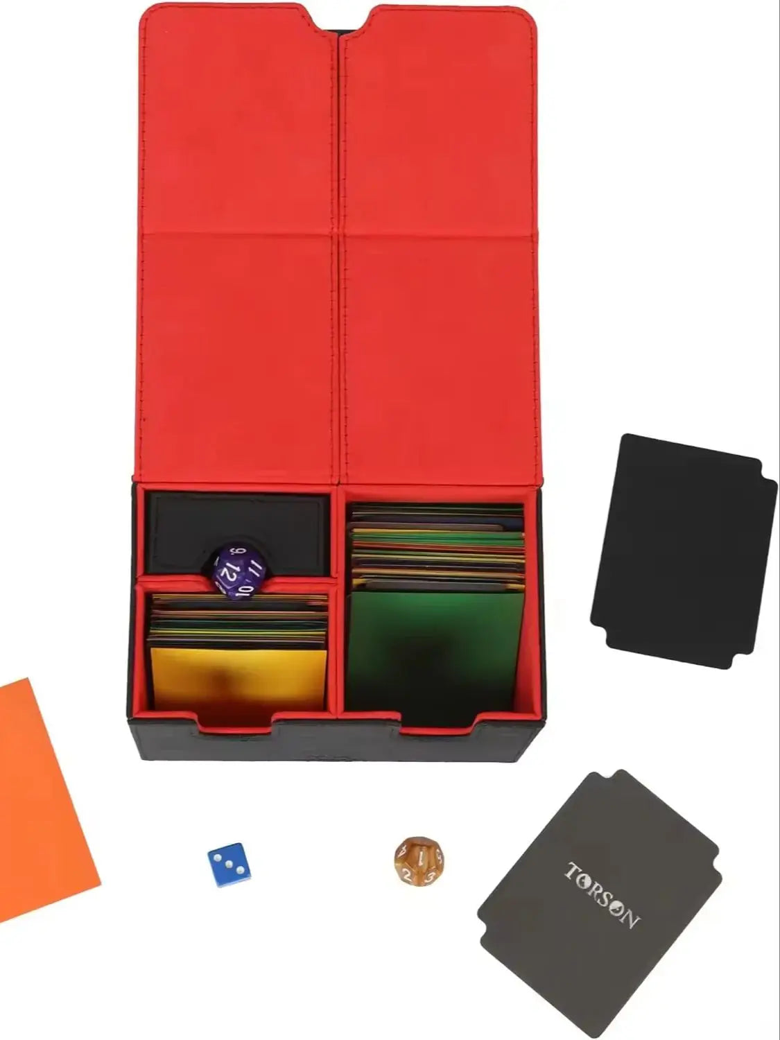 Card storage box card box big brand box solid color storage box top side installation toys games collection card for Trading