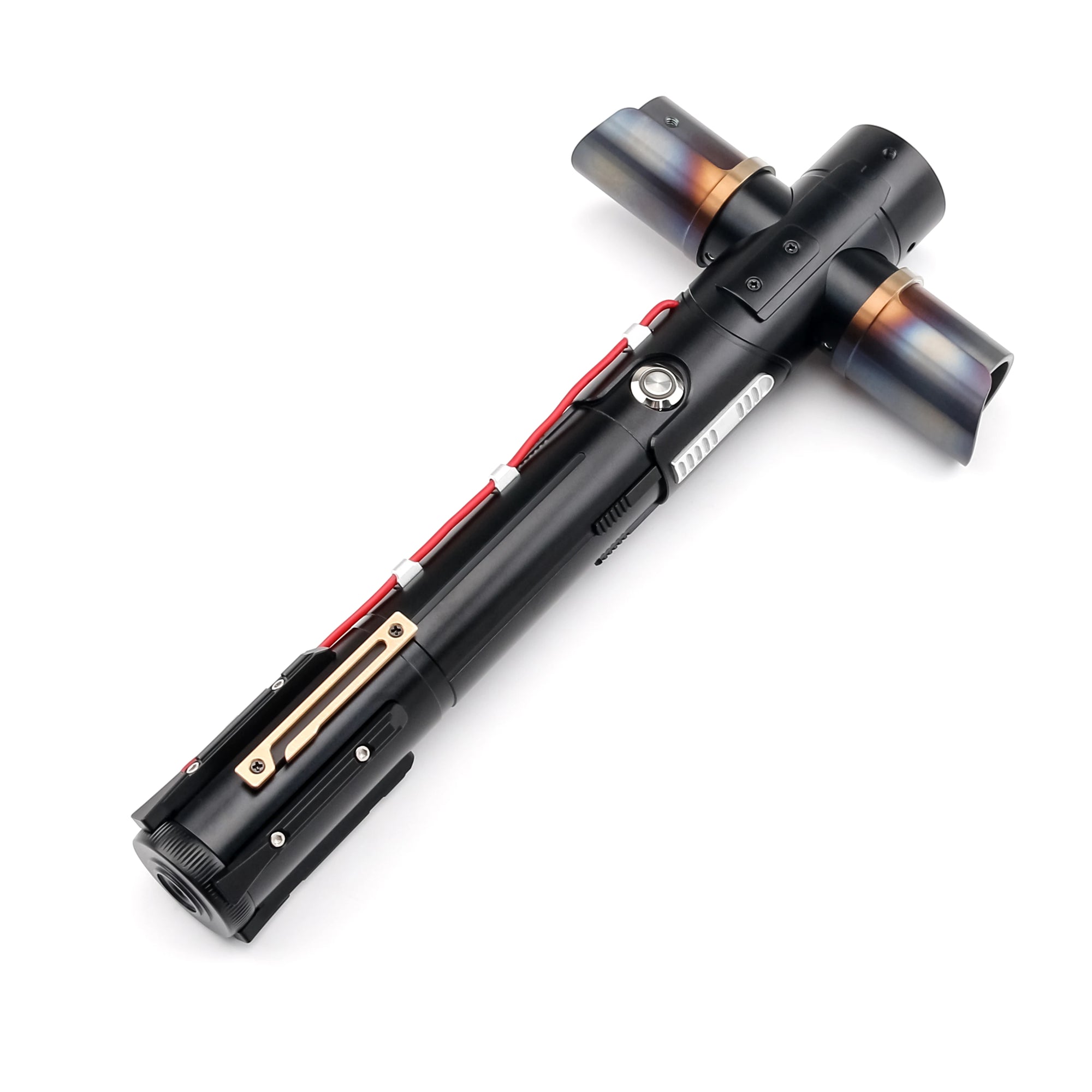 TXQSABER Kylo Ren SE Crossguard NeoPixel Lightsaber with 2 Side Blades Metal Hilt Heavy dueling Collection Laser Sword Jedi Toys